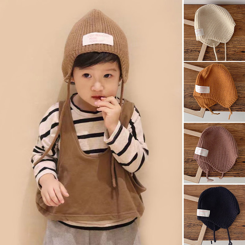 Infant Beanie Hat With Ears - Kış sıcak çocuklar kulak koruyucu şapka