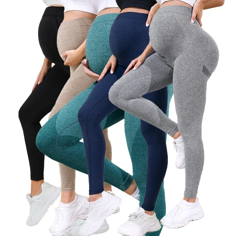 Maternity Wear - Kadın annelik tayt göbek üzerinde tam