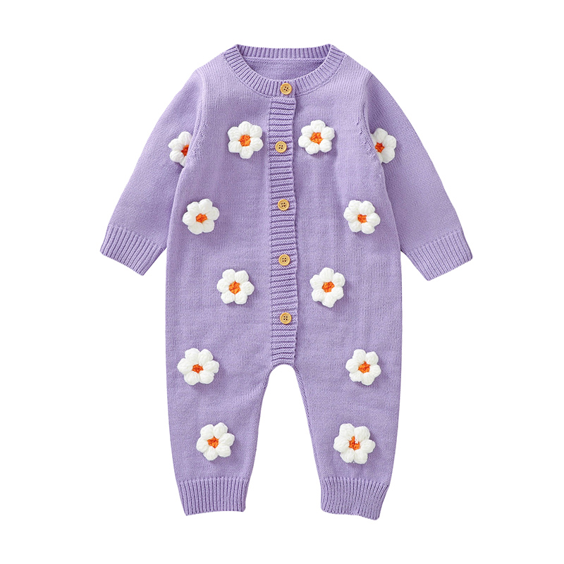 Newborn Baby Girl Romper Floral - Tatlı çiçek baskı bebek kız uzun