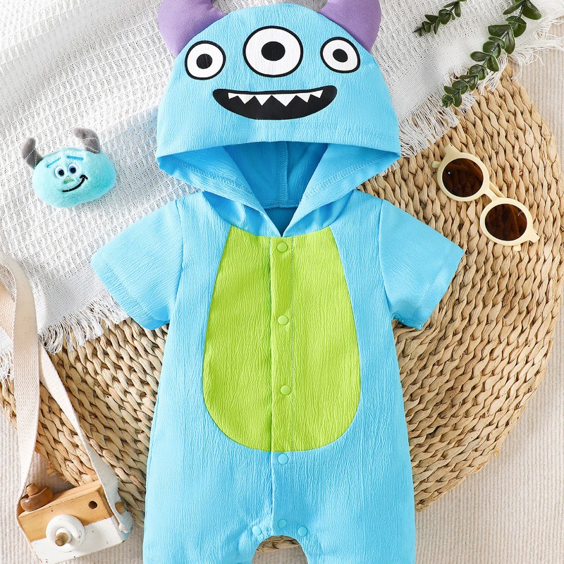 Yenidoğan Bebek Mavi Canavar T - Cotton Baby Onesies Zipper incelemesi ve fiyatı