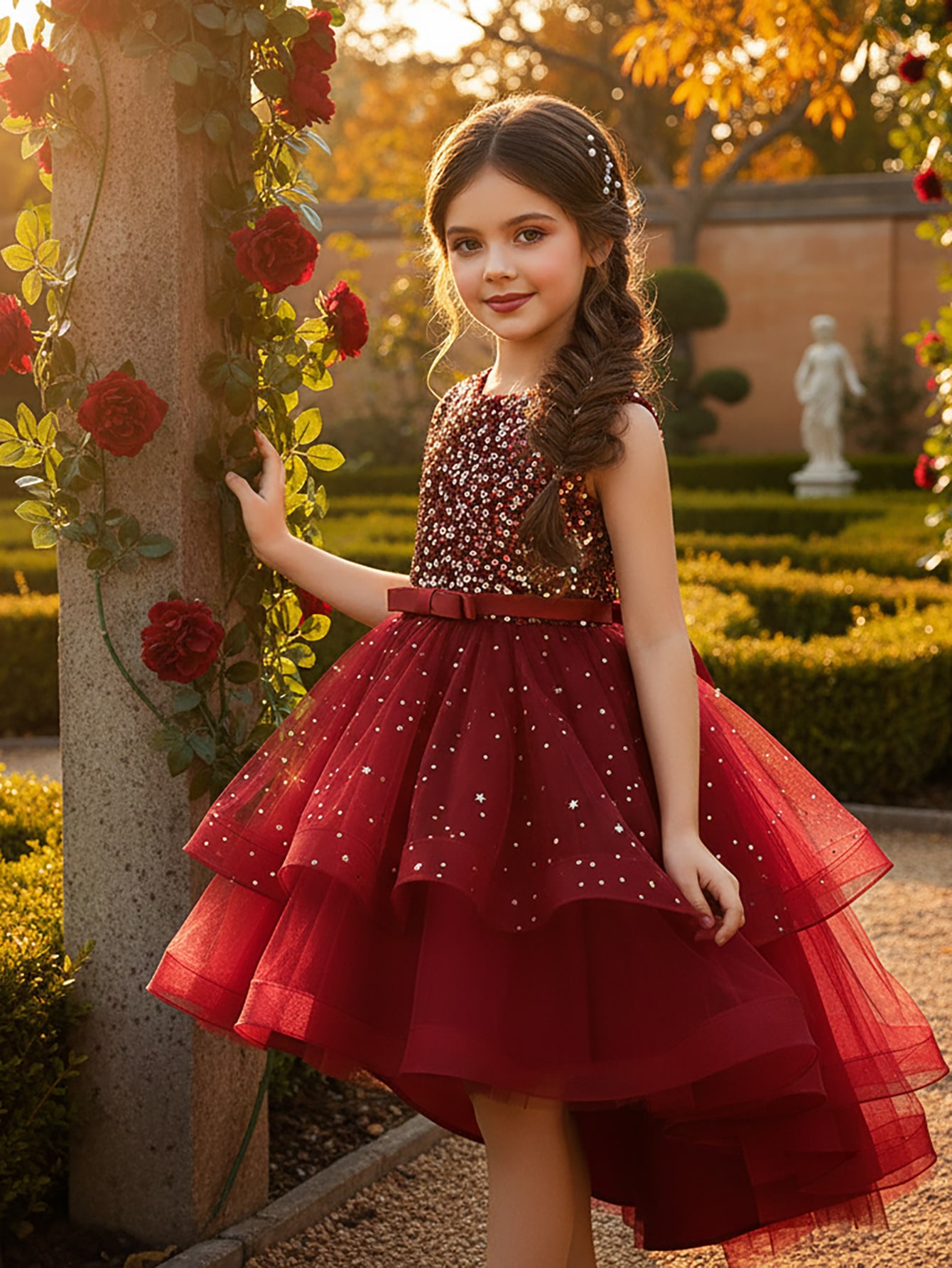 Bebek Kız Prenses Çiçek Payetl - Toddler Girl Tulle Party Dress incelemesi ve fiyatı