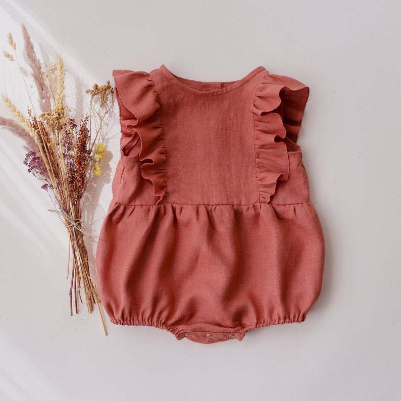 Yaz yenidoğan bebek bebek kız  - Baby Summer Linen Sleeveless Jumpsuit incelemesi ve fiyatı
