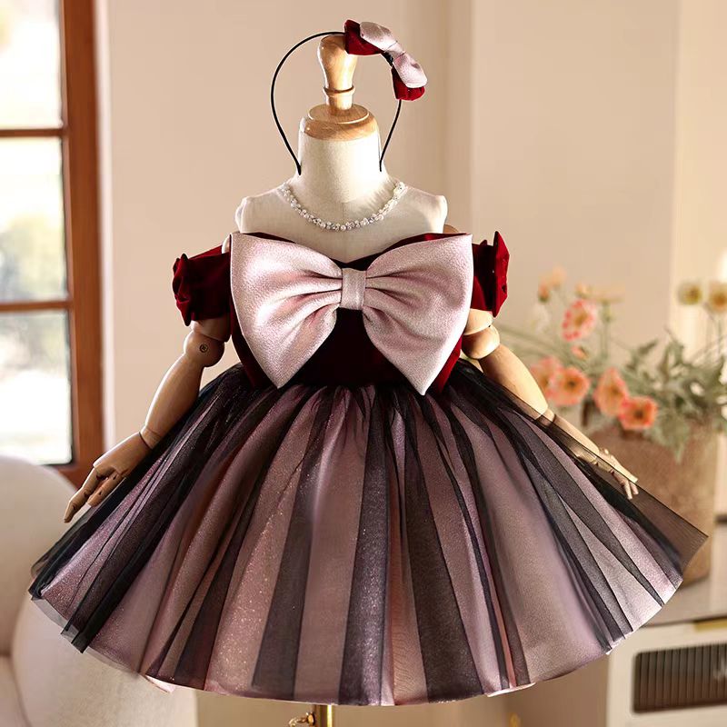 Jill Wish J464 Zarif Bordo Kız - Toddler Girl Tulle Party Dress incelemesi ve fiyatı