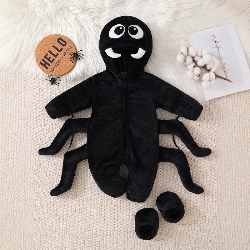 Yenidoğan Bebek Siyah Örümcek  - Cotton Baby Onesies Zipper incelemesi ve fiyatı